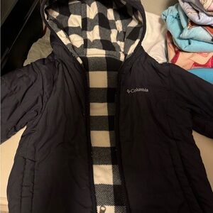 Columbia Black and White Kids Puffer Jacket